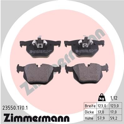 Слика на плочки ZIMMERMANN 23550.170.1 за BMW 3 Coupe E92 330 i - 272 коњи бензин