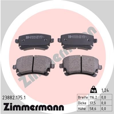 Слика на плочки ZIMMERMANN 23882.175.1 за VW Multivan 5 2.0 TDI - 140 коњи дизел