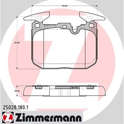 Слика на плочки ZIMMERMANN 25028.180.1 за BMW 1 F21 125 d - 211 коњи дизел