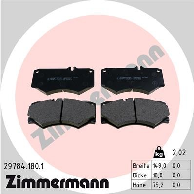 Слика на плочки ZIMMERMANN 29784.180.1 за камион MAN G 90 9.150 FOC - 150 коњи дизел