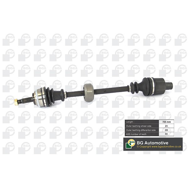 Слика на Полуосовина BGA DS7300RA за Renault Clio 2 1.2 16V (BB05, BB0W, BB11, BB27, BB2T, BB2U, BB2V, CB05...) - 75 коњи бензин