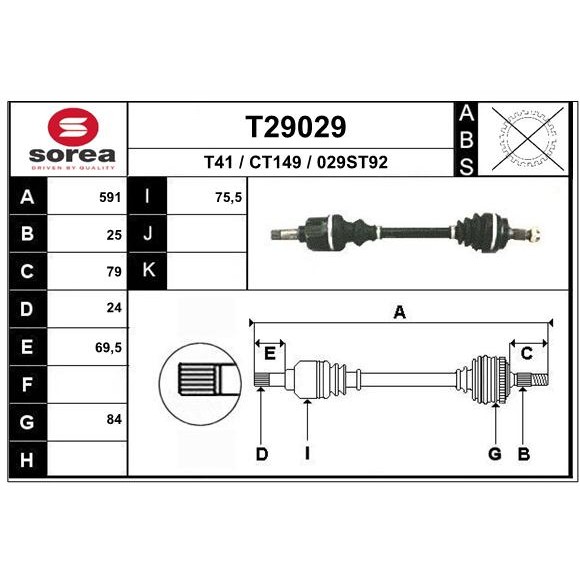 Слика на Полуосовина EAI T29029