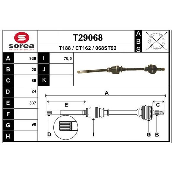 Слика на Полуосовина EAI T29068