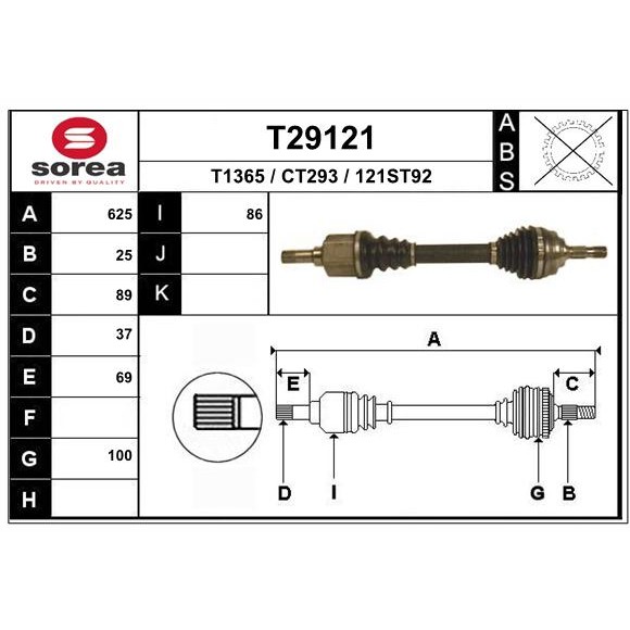 Слика на Полуосовина EAI T29121