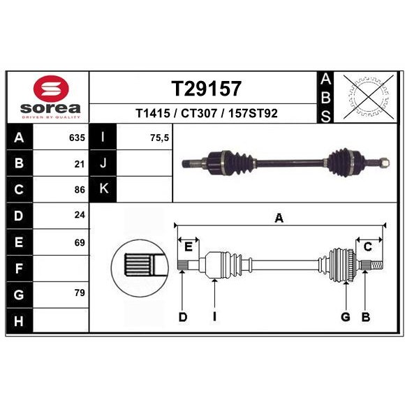 Слика на Полуосовина EAI T29157