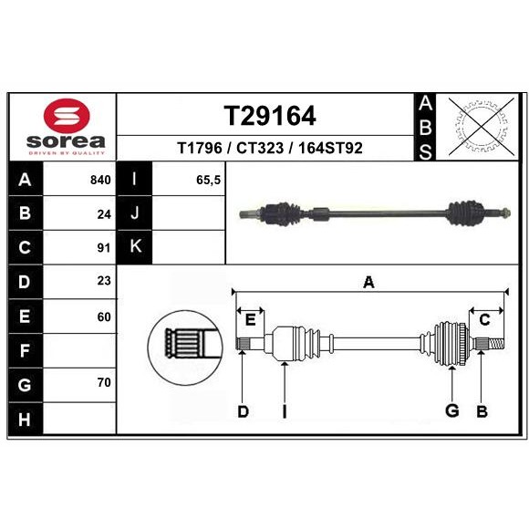 Слика на Полуосовина EAI T29164