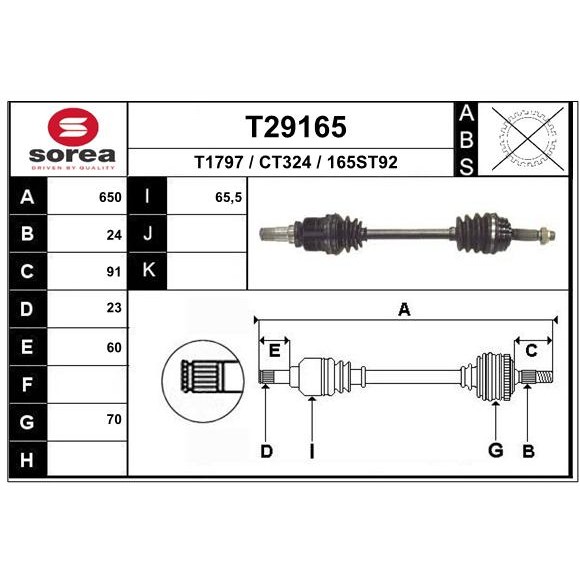 Слика на Полуосовина EAI T29165