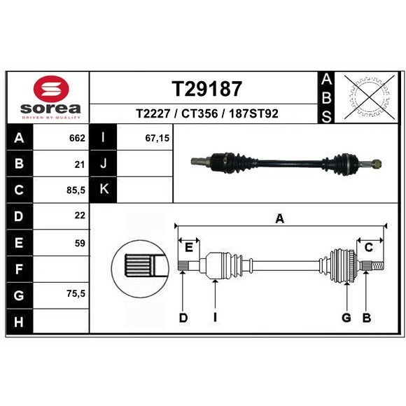 Слика на Полуосовина EAI T29187