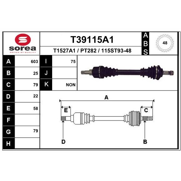 Слика на Полуосовина EAI T39115A1