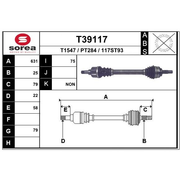 Слика на Полуосовина EAI T39117