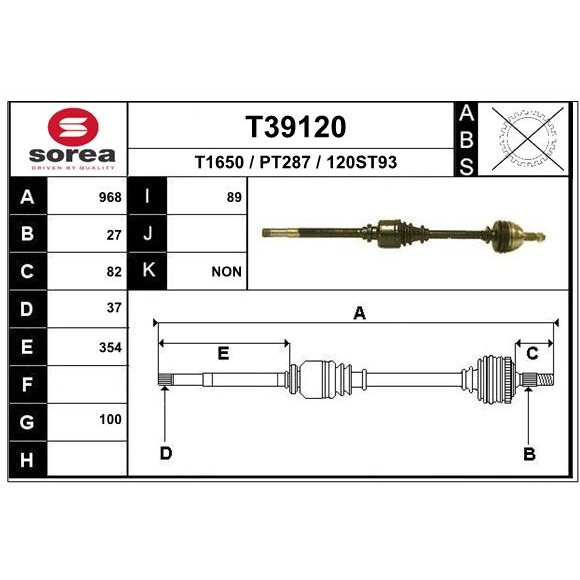 Слика на Полуосовина EAI T39120