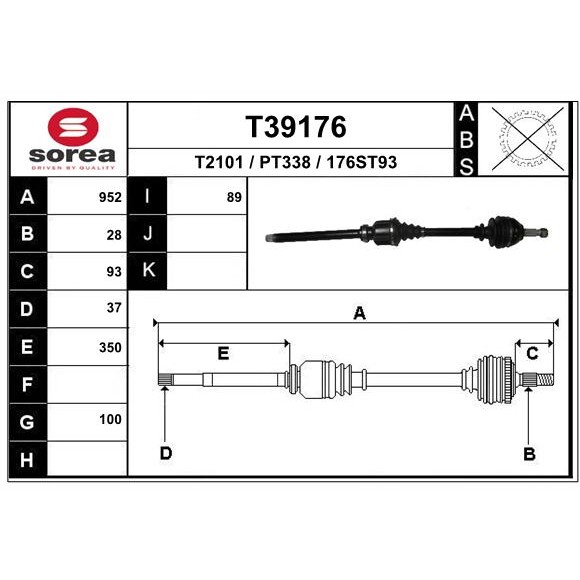 Слика на Полуосовина EAI T39176