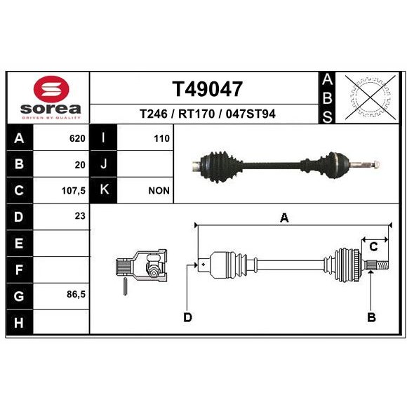 Слика на Полуосовина EAI T49047