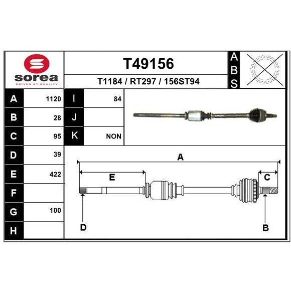 Слика на Полуосовина EAI T49156