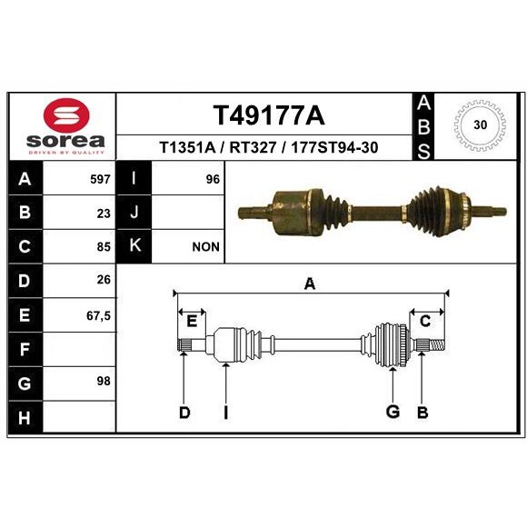 Слика на Полуосовина EAI T49177A