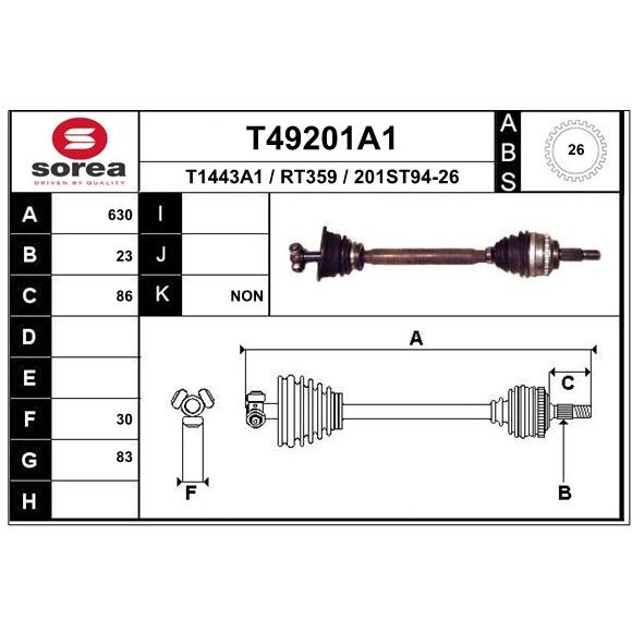 Слика на Полуосовина EAI T49201A1