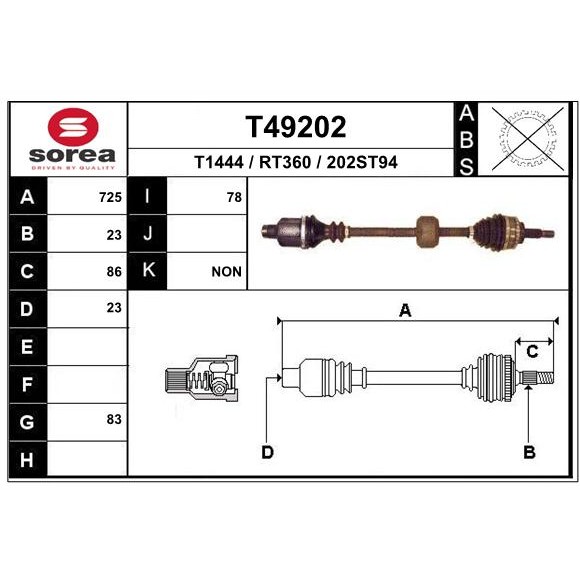 Слика на Полуосовина EAI T49202