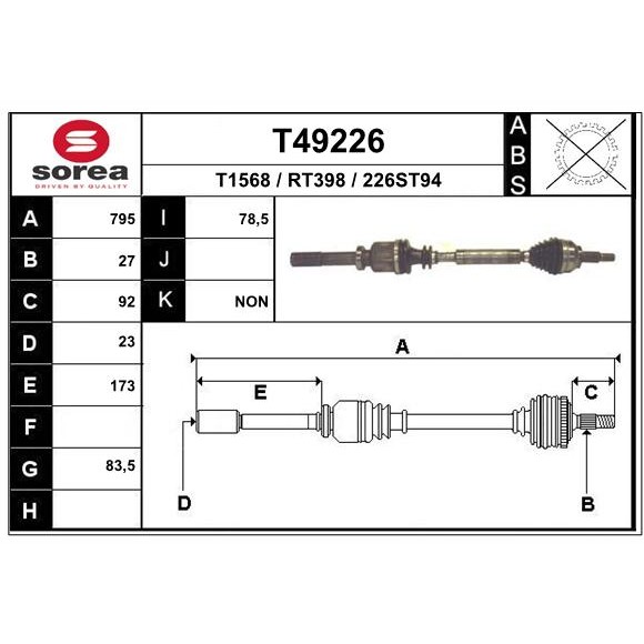 Слика на Полуосовина EAI T49226