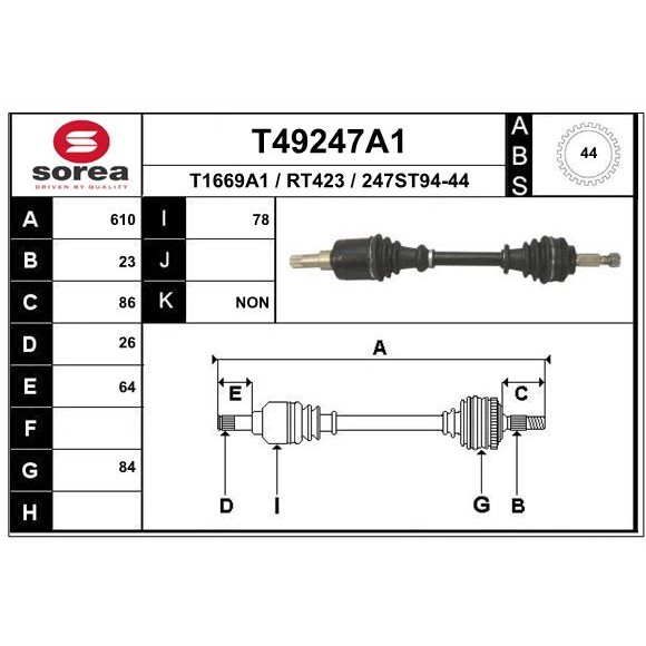 Слика на Полуосовина EAI T49247A1