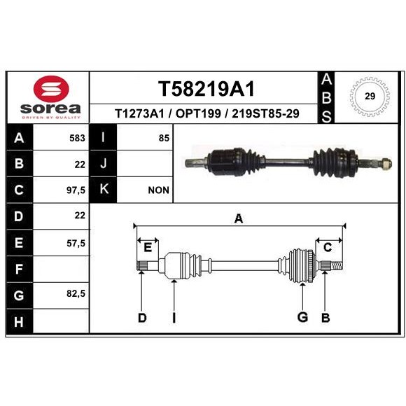 Слика на Полуосовина EAI T58219A1