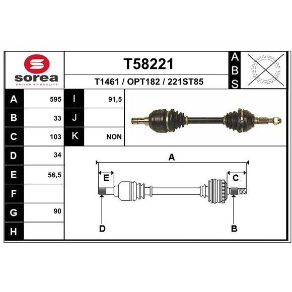 Слика на Полуосовина EAI T58221