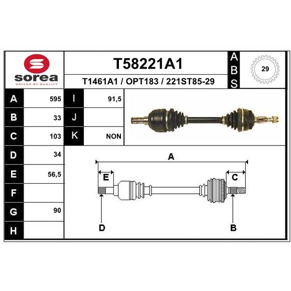 Слика на Полуосовина EAI T58221A1