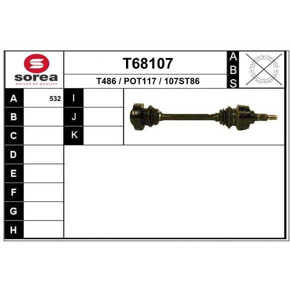 Слика на Полуосовина EAI T68107