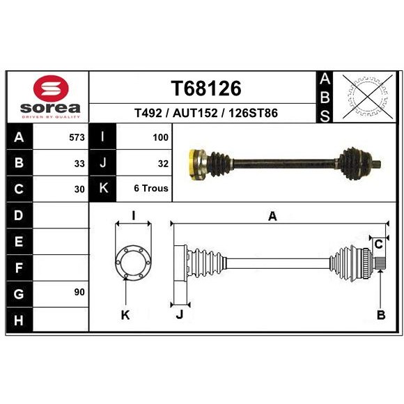 Слика на Полуосовина EAI T68126