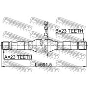 Слика 2 на Полуосовина FEBEST 0212-B14RH