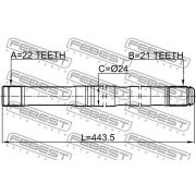 Слика 2 $на Полуосовина FEBEST 0212-K12LH