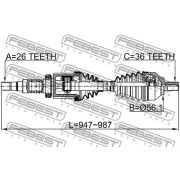 Слика 2 на Полуосовина FEBEST 2714-S40RH