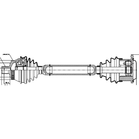 Слика на Полуосовина GSP 203019 за Audi A6 Avant (4B, C5) 2.4 - 165 коњи бензин