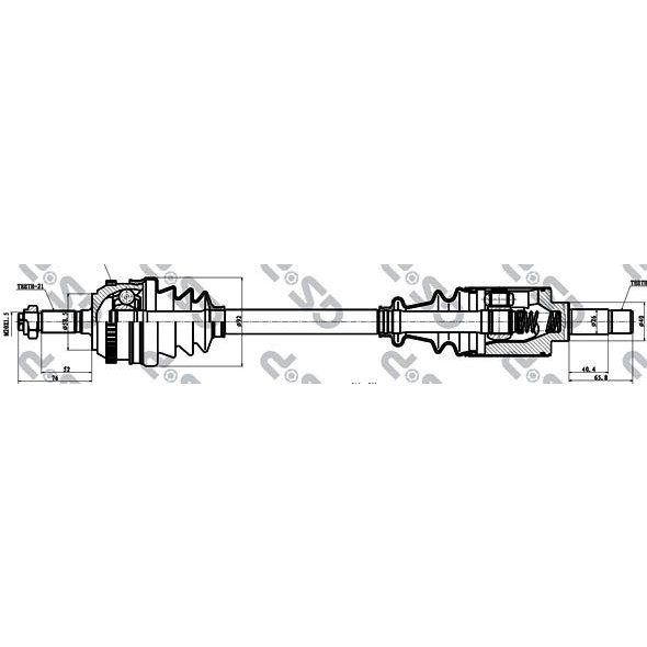 Слика на Полуосовина GSP 210038 за Citroen AX Hatchback ZA 14 D - 52 коњи дизел