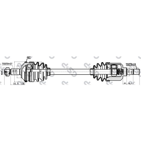 Слика на Полуосовина GSP 210082 за Citroen Jumpy U6U 2.0 i 16V - 138 коњи бензин