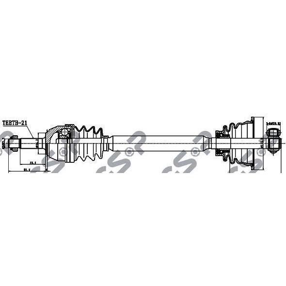 Слика на Полуосовина GSP 250024 за Renault Express Box 1.0 - 37 коњи бензин