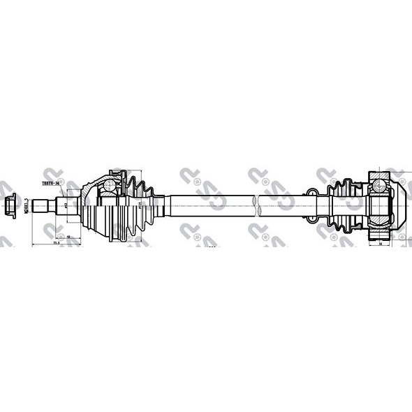 Слика на Полуосовина GSP 261121 за VW Jetta 4 (1J2) 1.9 TDI - 150 коњи дизел