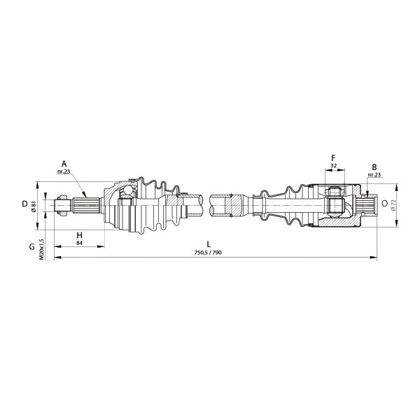 Слика на Полуосовина OPEN PARTS DRS6113.00