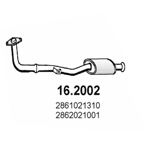 Слика на преден издувен лонец ASSO 16.2002 за Hyundai Excel Saloon 1.3 - 68 коњи бензин