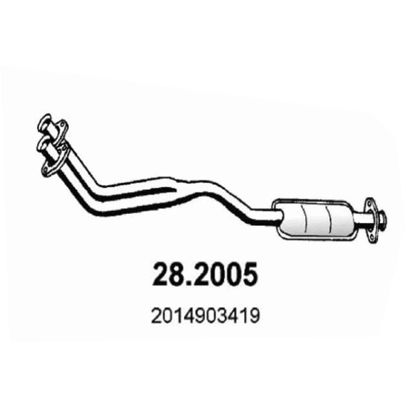 Слика на преден издувен лонец ASSO 28.2005 за Mercedes 190 (w201) E 2.3-16 - 177 коњи бензин