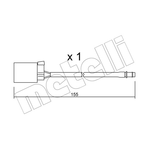 Слика на предупредувачки сензор, истрошеност на диск плочки METELLI SU.015 за Ford Mondeo 1 Clipper (BNP) 2.5 i 24V - 170 коњи бензин