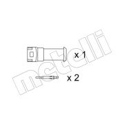 Слика 1 на предупредувачки сензор, истрошеност на диск плочки METELLI SU.077K