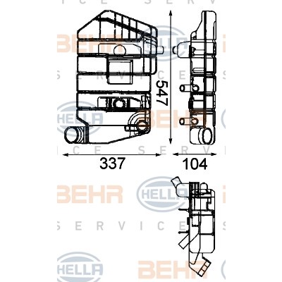 Слика на Преливен сад за разладна течност HELLA BEHR  SERVICE  PREMIUM LINE 8MA 376 705-071