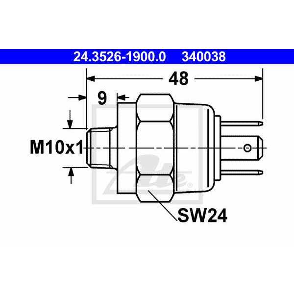 Слика на приклучувач, стоп светла (стопмашинка) ATE 24.3526-1900.0 за VW Transporter T3 Box 2.0 - 69 коњи бензин