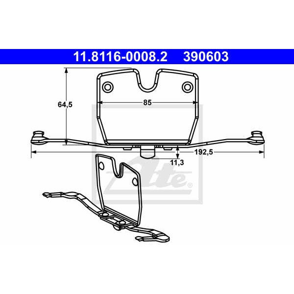 Слика на пружина, сопирачки апарат ATE 11.8116-0008.2 за BMW 7 Series F ActiveHybrid - 465 коњи бензин/ електро