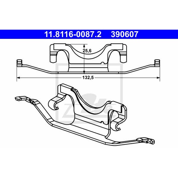 Слика на пружина, сопирачки апарат ATE 11.8116-0087.2 за Mercedes E-class Estate (s212) E 350 BlueTEC - 252 коњи дизел