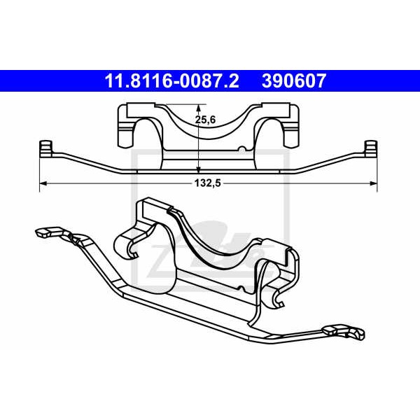 Слика на пружина, сопирачки апарат ATE 11.8116-0087.2 за Mercedes E-class Saloon (w212) E 350 BlueTEC 4-matic (212.094) - 252 коњи дизел