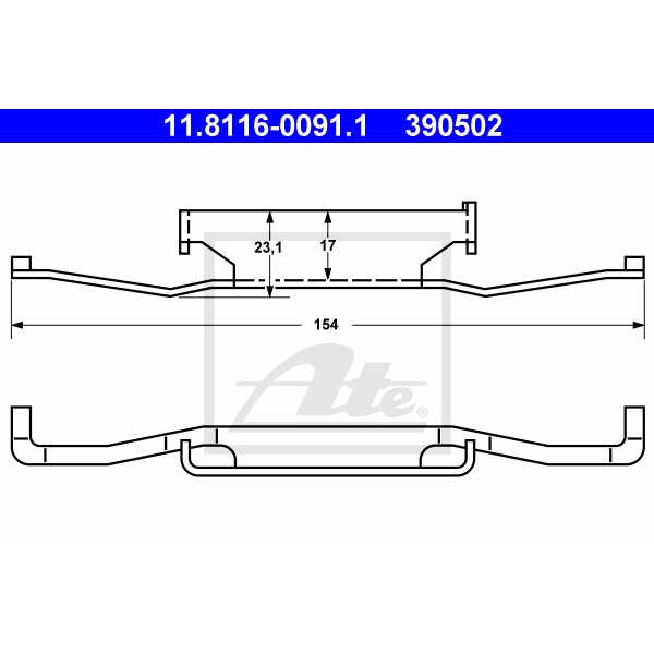 Слика на пружина, сопирачки апарат ATE 11.8116-0091.1 за BMW 5 Sedan (E28) 520 i - 129 коњи бензин