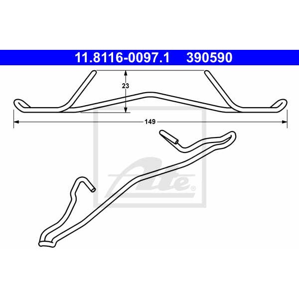 Слика на пружина, сопирачки апарат ATE 11.8116-0097.1 за Opel Astra F Classic Hatchback 1.6 i 16V - 101 коњи бензин