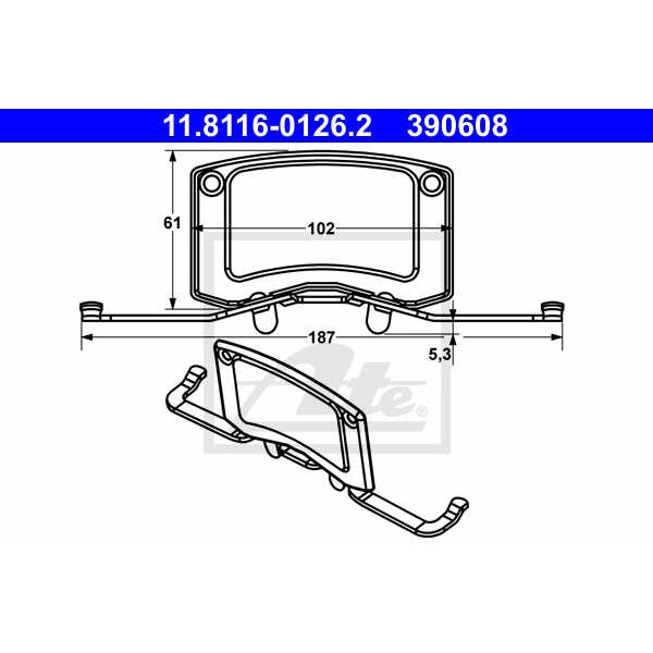 Слика на пружина, сопирачки апарат ATE 11.8116-0126.2 за VW Transporter T5 Box 2.0 TDI - 140 коњи дизел