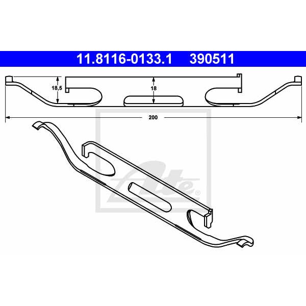 Слика на пружина, сопирачки апарат ATE 11.8116-0133.1 за Mercedes E-class Estate (s210) E 55 T AMG 4-matic (210.283) - 354 коњи бензин